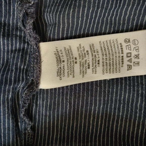 Free People Hearts & Colors Top Blouse Size XS Navy Blue - Picture 5 of 8